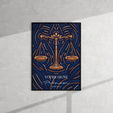 Tableau Signe Astrologique Personnalisé Blue Édition Rectangle