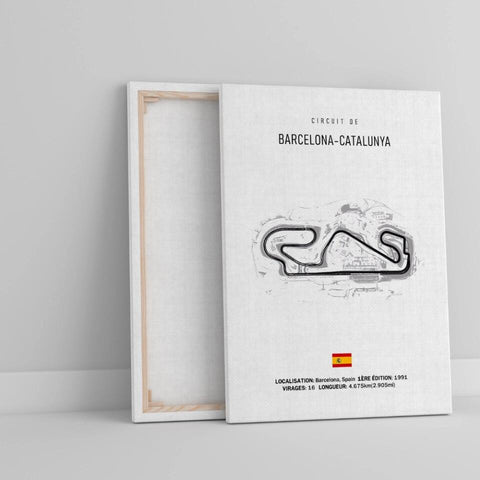 Affiche ou Tableau du Circuit de Formule 1 à Barcelone Espagne