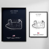 Affiche ou Tableau du Circuit de Formule 1 de Las Vegas Street Circuit USA