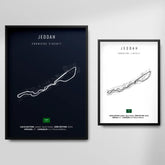 Affiche ou Tableau du Circuit de Formule 1 Corniche Circuit à Jeddah en Arabie Saoudite