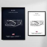 Affiche ou Tableau du Circuit de Formule 1 International Autodrom à Miami USA
