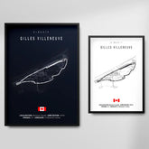 Affiche ou Tableau du Circuit de Formule 1 Gilles Villeneuve Montréal Canada