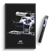 Affiche ou Tableau Alpha Tauri AT03 Pierre Gasly Formule 1