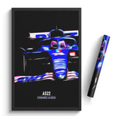 Affiche ou Tableau Alpine A522 Fernando Alonso Formule 1