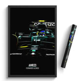 Affiche ou Tableau Aston Martin AMR23 Fernando Alonso Formule 1