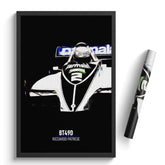 Affiche ou Tableau Brabham BT49D Ricciardo Patrese Formule 1