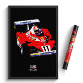 Affiche ou Tableau Ferrari 312T2 Niki Lauda Formule 1