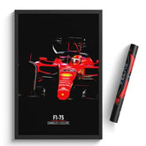 Affiche ou Tableau Ferrari F1-75 Charles Leclerc Formule 1