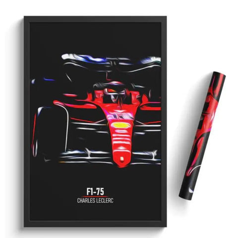 Affiche ou Tableau Ferrari F1-75 Charles Leclerc 2022 Formule 1