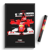 Affiche ou Tableau Ferrari F2002 Michael Schumacher Formule 1