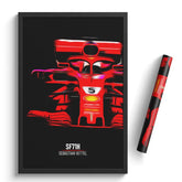 Affiche ou Tableau Ferrari SF71H Sebastian Vettel Formule 1