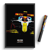 Affiche ou Tableau McLaren MCL35M Lando Norris Gulf Formule 1