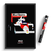 Affiche ou Tableau McLaren MP4 5 Alain Prost Formule 1