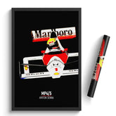 Affiche ou Tableau McLaren MP4 5 Ayrton Senna 1989 Formule 1
