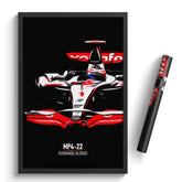 Affiche ou Tableau McLaren MP4-22 Fernando Alonso Formule 1