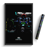Affiche ou Tableau Mercedes W14 George Russell Formule 1