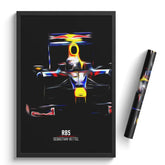 Affiche ou Tableau Red Bull RB5 Sebastian Vettel Formule 1