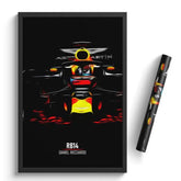 Affiche ou Tableau Red Bull RB14 Daniel Ricciardo Formule 1
