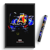 Affiche ou Tableau Red Bull RB18 Max Verstappen 2022 Formule 1