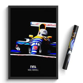 Affiche ou Tableau Williams FW14 Nigel Mansell 1991 Formule 1