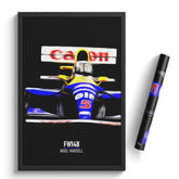 Affiche ou Tableau Williams FW14B Nigel Mansell 1992 Formule 1