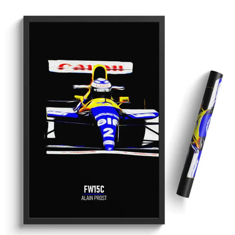 Affiche ou Tableau Williams FW15C Alain Prost 1993 Formule 1