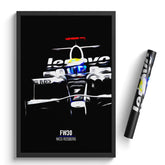 Affiche ou Tableau Williams FW30 Nico Rosberg 2008 Formule 1