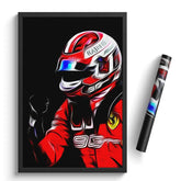 Affiche et Tableau Charles Leclerc Ferrari 2019 Formule 1