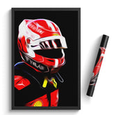 Affiche et Tableau Charles Leclerc Ferrari 2022 Formule 1
