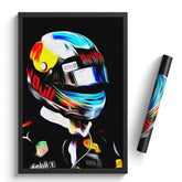 Affiche et Tableau Daniel Ricciardo RedBull 2017 Formule 1