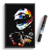 Affiche et Tableau Daniel Ricciardo Red Bull 2018 Formule 1