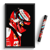 Affiche ou Tableau Kimi Räikkönen Ferrari 2016 Formule 1