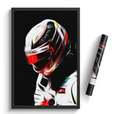 Affiche ou Tableau Lewis Hamilton Mercedes 2018 Formule 1