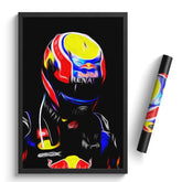 Affiche ou Tableau Mark Webber Red Bull 2013 Formule 1