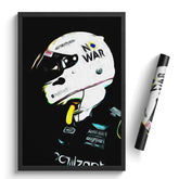 Affiche ou Tableau Sebastian Vettel Aston Martin 2022 No War Formule 1