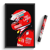 Affiche ou Tableau Sebastian Vettel Ferrari 2019 Niki Lauda Formule 1