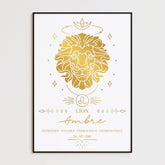 Tableau Personnalisé Signe Zodiaque Lion