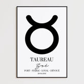 Tableau Signe Astrologique Personnalisé Taureau
