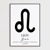 Tableau Signe Astrologique Personnalisé Lion