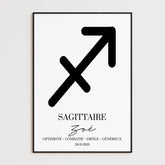 Tableau Signe Astrologique Personnalisé Sagittaire
