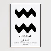 Tableau Signe Astrologique Personnalisé Verseau