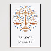 Tableau Personnalisé Signe Astrologique Balance
