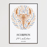 Tableau Personnalisé Signe Astrologique Scorpion