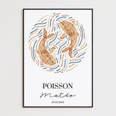 Tableau Personnalisé signe astrologique Poisson