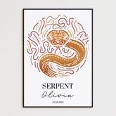 Tableau Personnalisé Signe Astrologique Chinois Serpent