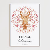 Tableau Personnalisé Signe Astrologique Chinois Cheval
