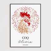Tableau Personnalisé Signe Astrologique Chinois Coq
