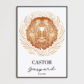 Tableau Personnalisé Signe Astrologique Amérindien Castor