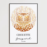 Tableau Personnalisé Signe Astrologique Amérindien Chouette