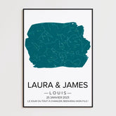 Tableau carte du ciel personnalisé paint brush